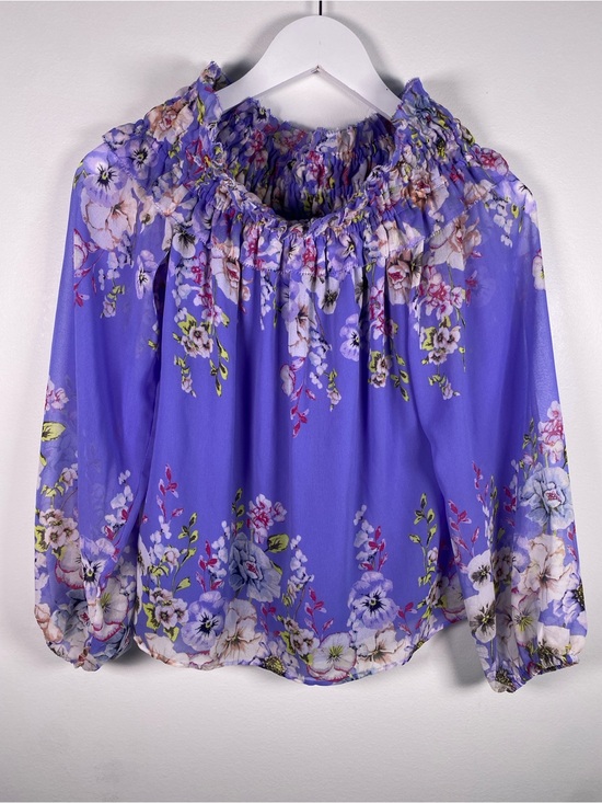 White House Black Market Tops - NWT Women’s Floral Off-Shoulder Blouse - Purple Size XS